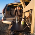 Drop down tailgate table for trunk for Toyota Land Cruiser 120/150 - Side View of the Table Folding Mechanism