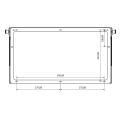 Technical Drawing with Mounting Dimensions for a Folding Tailgate Table for Lexus GX460/GX470 and Toyota Land Cruiser 120/150