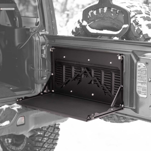Expedition tailgate table for Jeep Wrangler JKU/JK/JLU/JL 4x4 from Expedition-Gear