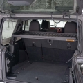 Jeep Wrangler JLU trunk shelf – no-drill installation using factory mounting points