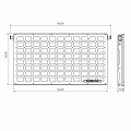 Składany stolik na klapę bagażnika do Toyota Land Cruiser 120/150 oraz Lexus GX460/GX470 - wymiary całkowite stolika