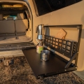 Toyota Land Cruiser 120, Lexus GX470 cargo netting cage - view of the netting cage after unfolding the drop down tailgate table
