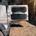 Suzuki Jimny 4 Tailgate Table with MOLLE Panel – View of the Table Installed on the Rear Tailgate