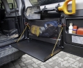 Drop down tailgate table Mitsubishi Pajero 3 - view of the unfolded table