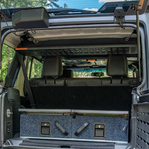 Expedition shelf for Jeep Wrangler JKU – 4x4 trunk organizer