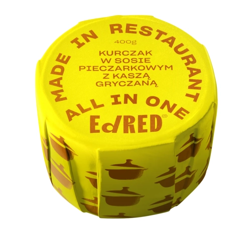 kurczak w sosie pieczarkowym z kaszą gryczaną 400 g