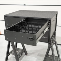 Extended upper drawer with dividers in the Jeep Wrangler JLU drawer system