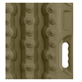 MaxTrax MKII recovery traction boards in olive - aggressive tooth view